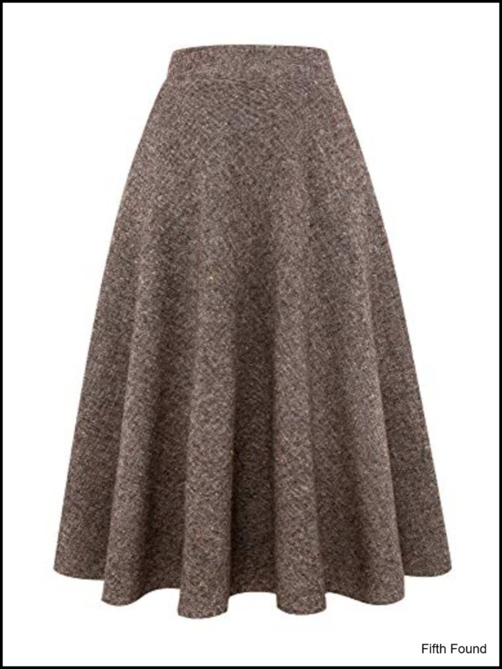 Plaid Wool Skirt Elastic High Waist A-Line Pleated Maxi Tartan